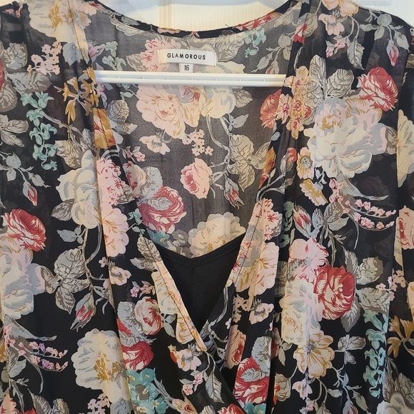 NWOT Glamorous Floral Print Maxi Dress - Picture 2 of 3